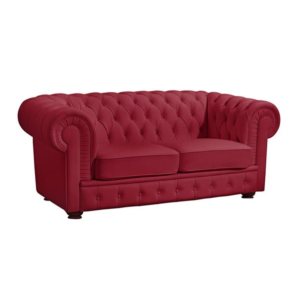 Raudona dirbtinės odos sofa "Max Winzer Bridgeport", 172 cm