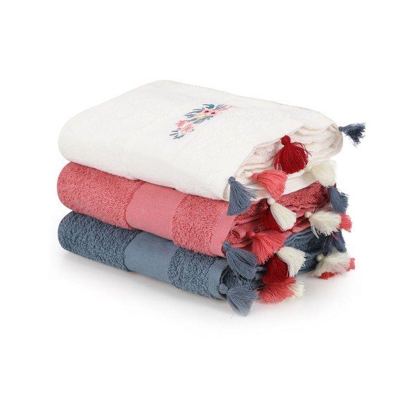 Iš frote audinio iš medvilnės rankšluosčiai 3 vnt. 50x90 cm Asorti – Foutastic