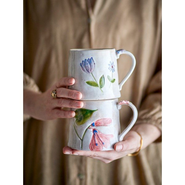 Kreminės spalvos iš keramikos puodeliai 2 vnt. 430 ml Camilla – Bloomingville-image-4