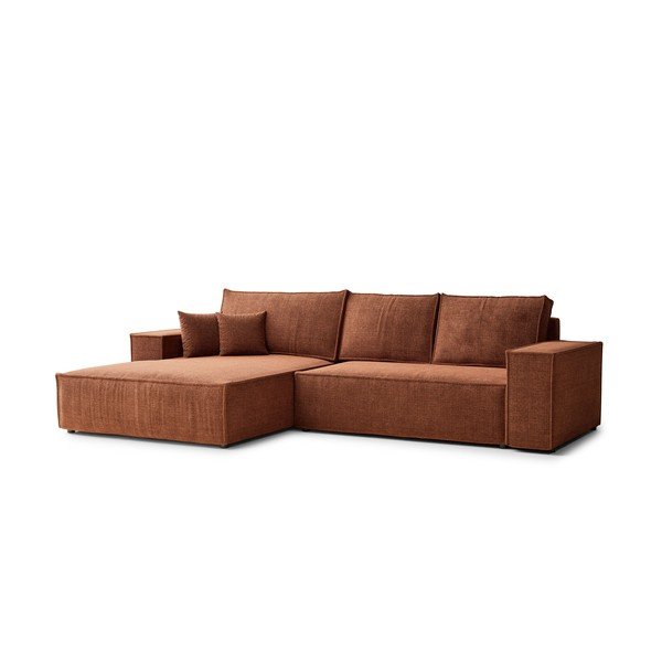 Vario spalvos sulankstoma/su sandėliavimo vieta kampinė sofa iš šenilinio audinio (su kairiuoju kampu/su gultu) Maze – Maison de Rêve-image-2