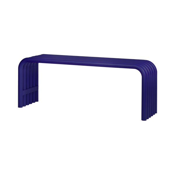 Mėlynos spalvos metalinis sodo suoliukas Nokk – noo.ma