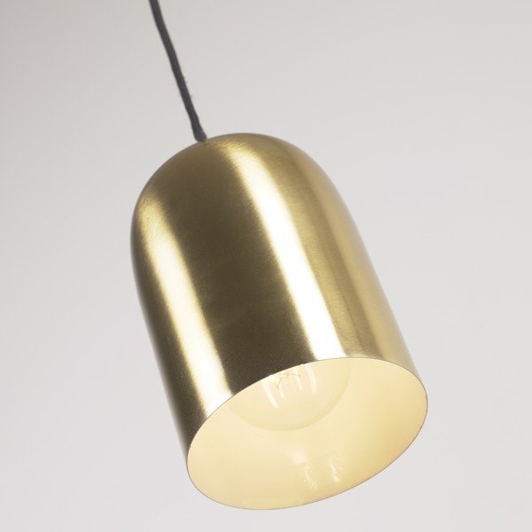 Lubinis šviestuvas su metaliniu juodai auksiniu gaubtu ø 10,5 cm Eulogia - Kave Home-image-1