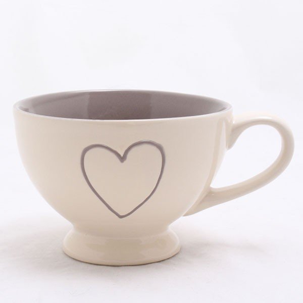 Rankomis dekoruotas puodelis "Heart Light", 0,4 l