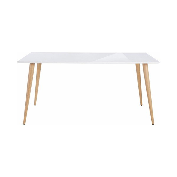 Blizgus baltas valgomojo stalas Støraa Canton , 160 x 90 cm-image-1