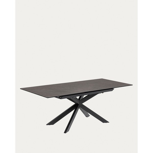 Iš keraminės plokštės prailginamas valgomojo stalas su papildomu stalviršiu 90x160 cm Atminda – Kave Home-image-3