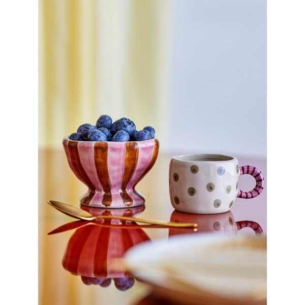 Raudonos spalvos/rožinės spalvos iš keramikos vaikiškas dubuo ø 9 cm Nini – Bloomingville-image-2