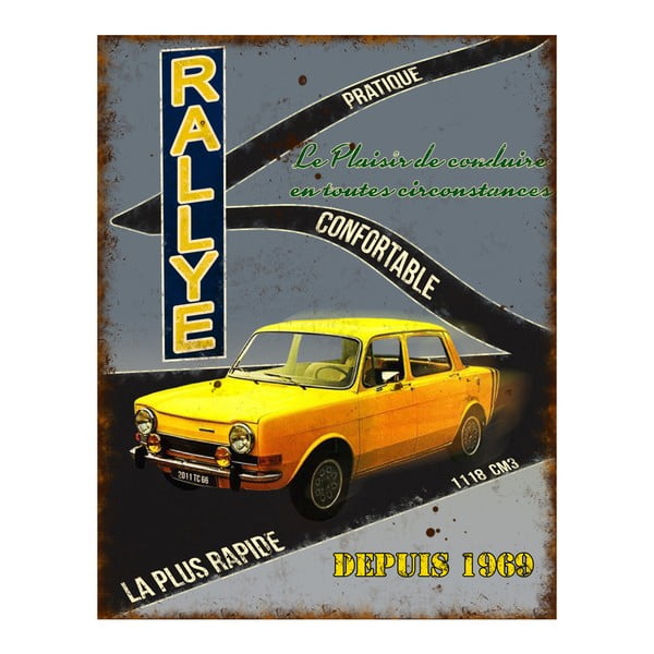 Metalinis ženklas "Antic Line Rallye", 22 x 28 cm