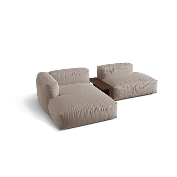 Modulinė kampinė sofa smėlio spalvos (su kairiuoju kampu) Martina – Micadoni Home-image-3