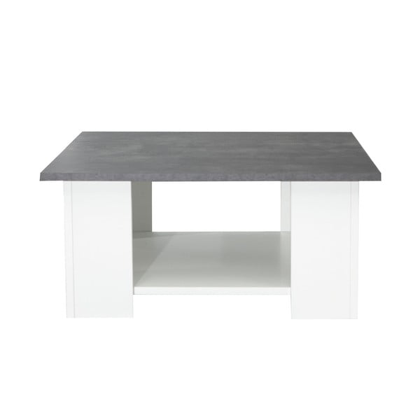 Baltas kavos staliukas su betoniniu stalviršiu 67x67 cm Square - TemaHome 