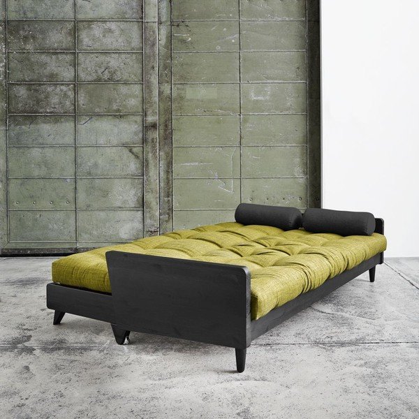 Sofa lova "Karup India" juoda/avokadų žalia/tamsiai pilka-image-2