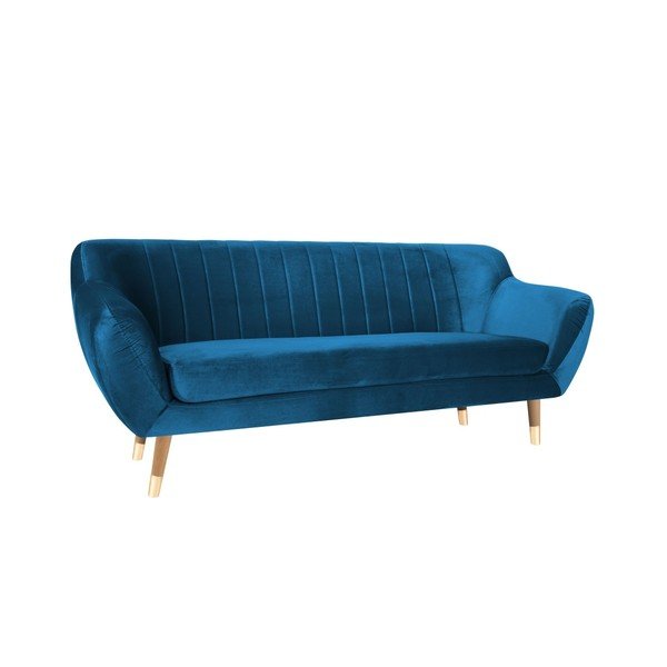 Mėlyna aksominė sofa Mazzini Sofas Benito, 188 cm-image-2