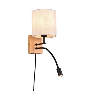 Sieninė lempa smėlio spalvos/natūralios spalvos ø 18 cm Nilam – Trio