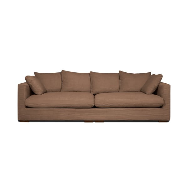Sofa iš kordinio velveto šviesiai rudos spalvos 266 cm Comfy – Scandic