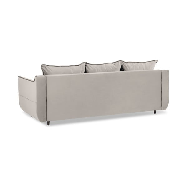 Smėlio spalvos aksominė sofa-lova Kooko Home Basso-image-3