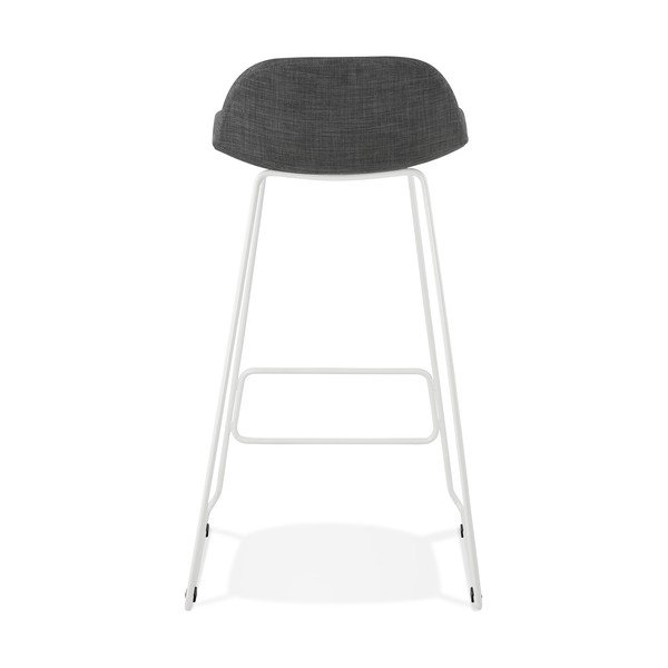 Pilka baro kėdė su baltomis kojomis Kokoon Vancouver, sėdynės aukštis 76 cm-image-4