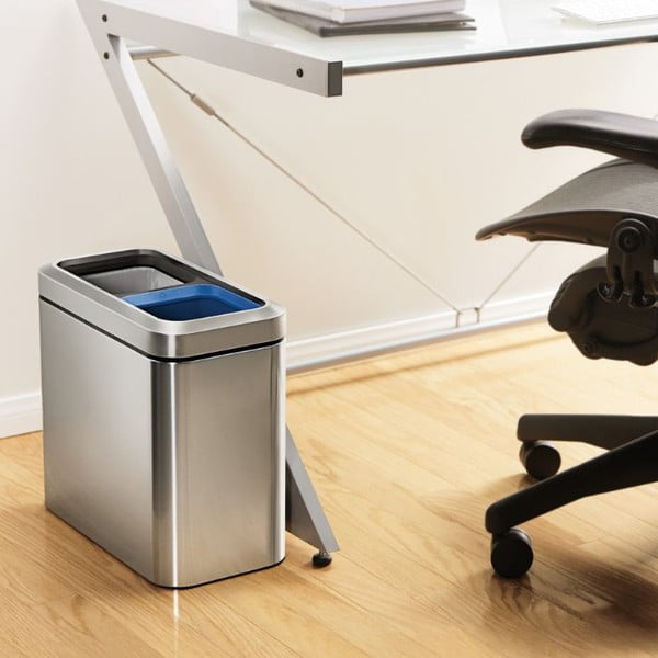 Sidabrinis krepšys rūšiuojamoms atliekoms simplehuman Stefan, 10/10 l-image-1