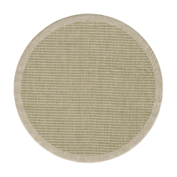 Khaki spalvos apvalios formos lauko ir vidaus kilimas ø 160 cm Giza 1410 – Ayyildiz Carpets