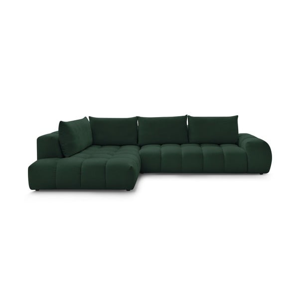 Kampinė sofa tamsiai žalios spalvos (su kairiuoju kampu) Everest – Bobochic Paris
