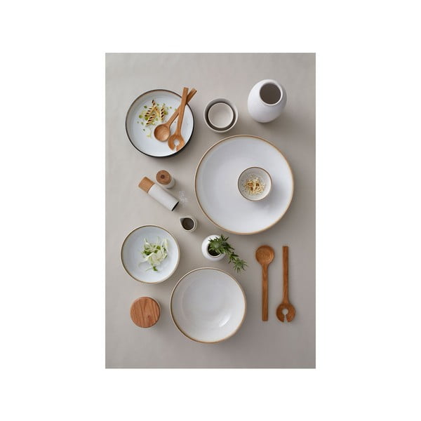 Baltos spalvos iš akmens masės vaza (aukštis 12,5 cm) Gastro Cream – Bitz-image-1