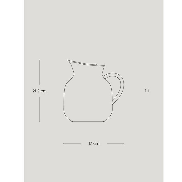 Juodos spalvos iš plastiko termosas 1 l Amphora – Stelton-image-3