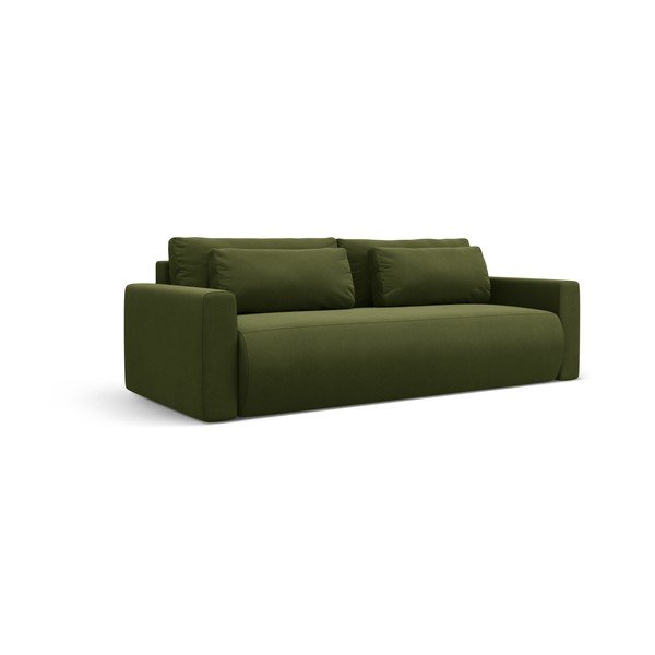 Žalios spalvos iš velveto sulankstoma/su sandėliavimo vieta sofa 238 cm Belfast – Cosmopolitan Design-image-2