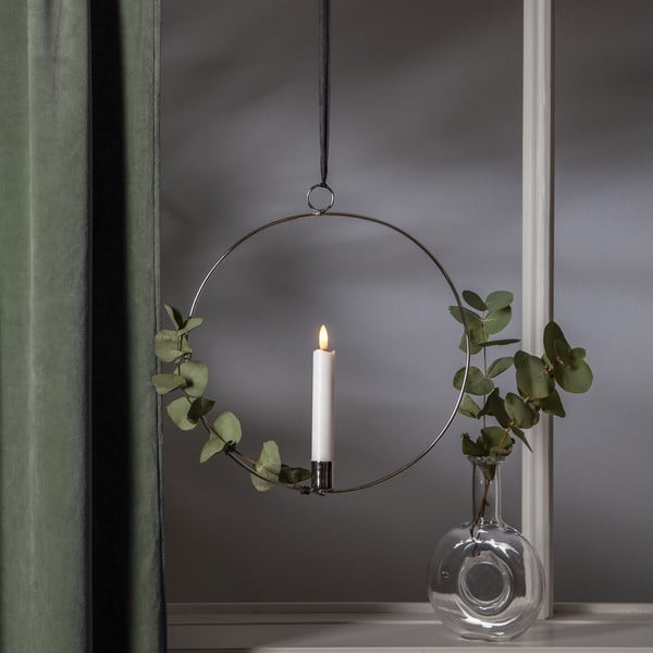 Šviečianti dekoracija sidabrinės spalvos Flamme Ring – Star Trading-image-4