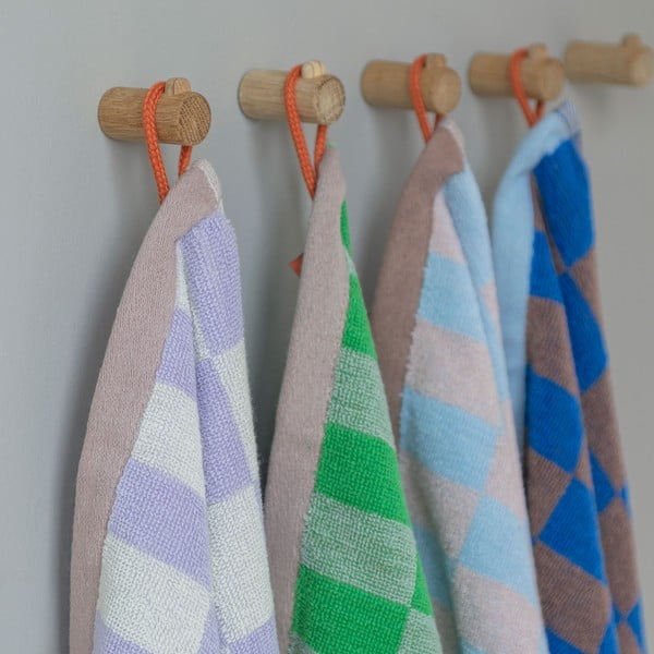 Mėlynai rudos spalvos organinės medvilnės rankšluosčiai, 2 vnt., 40x55 cm Retro - Mette Ditmer Denmark-image-4