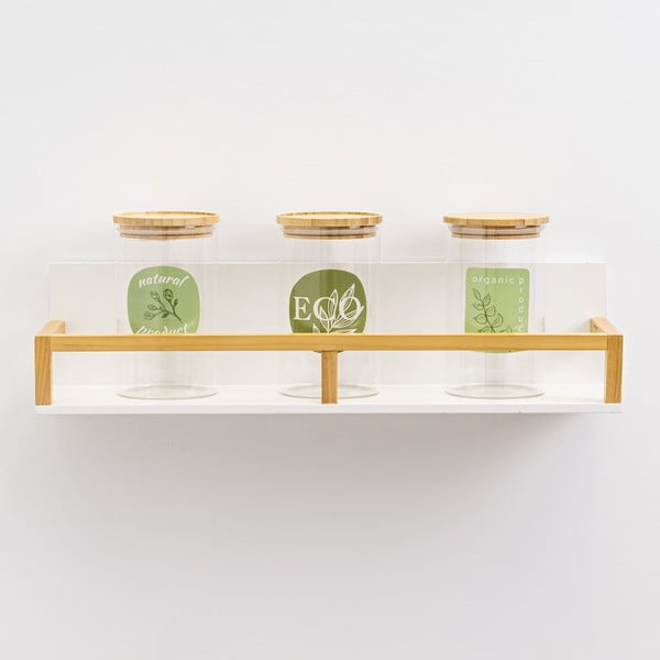 Sieninė lentyna baltos spalvos 55 cm – Casa Selección-image-1