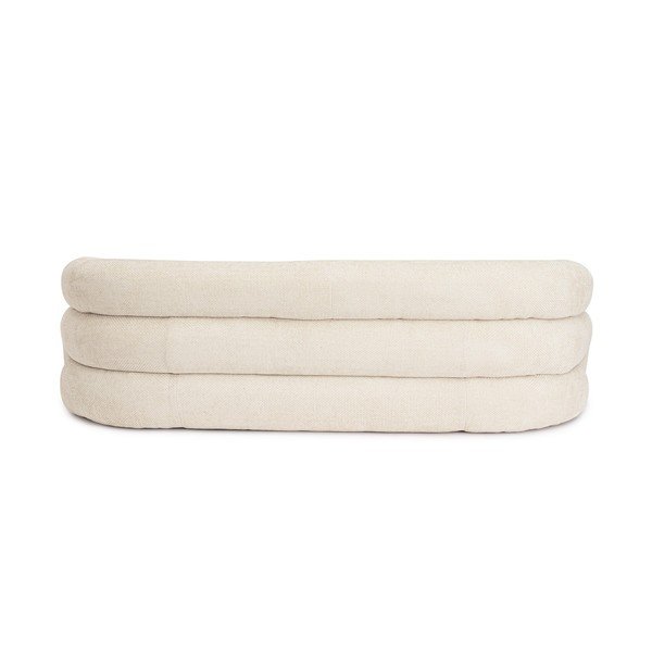 Kreminės spalvos sofa iš šenilinio audinio 200 cm Clemence – Bizzotto-image-4
