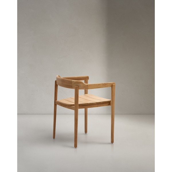 Medžio masyvo sodo kėdė natūralios spalvos Icaro – Kave Home-image-4