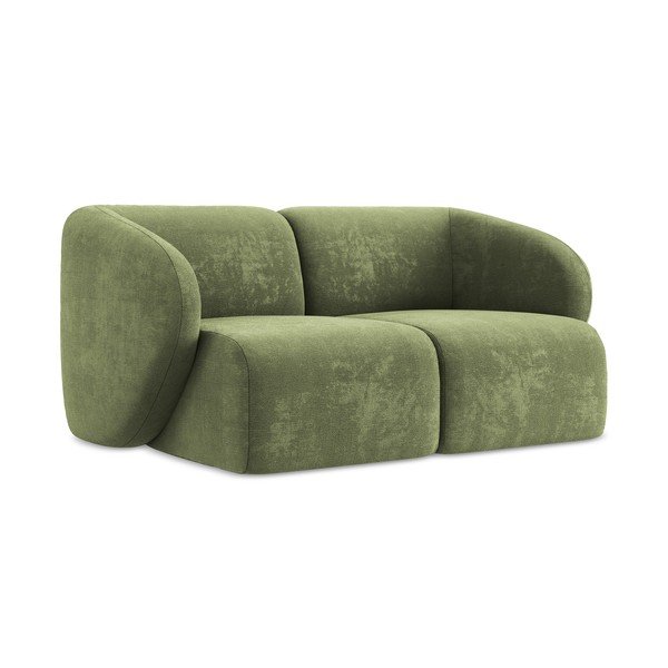 Žalios spalvos sofa iš šenilinio audinio 174 cm Lani – Makamii-image-1