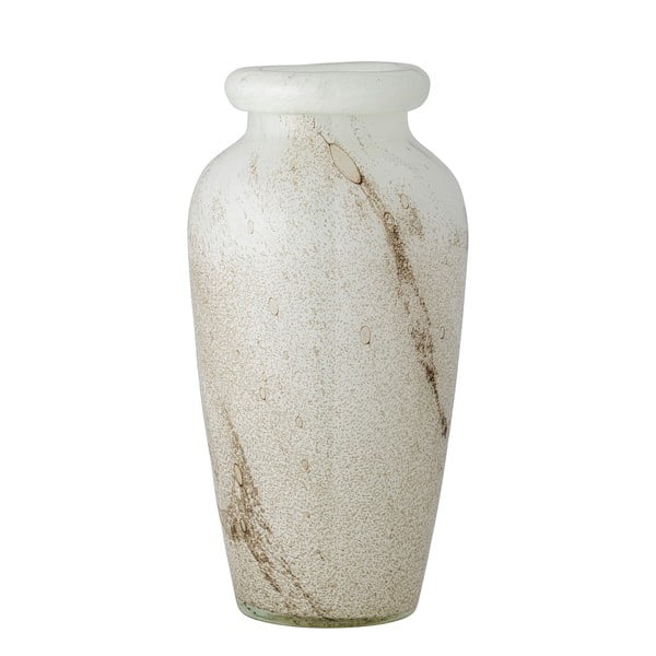 Vaza baltos spalvos iš stiklo Lenore – Bloomingville