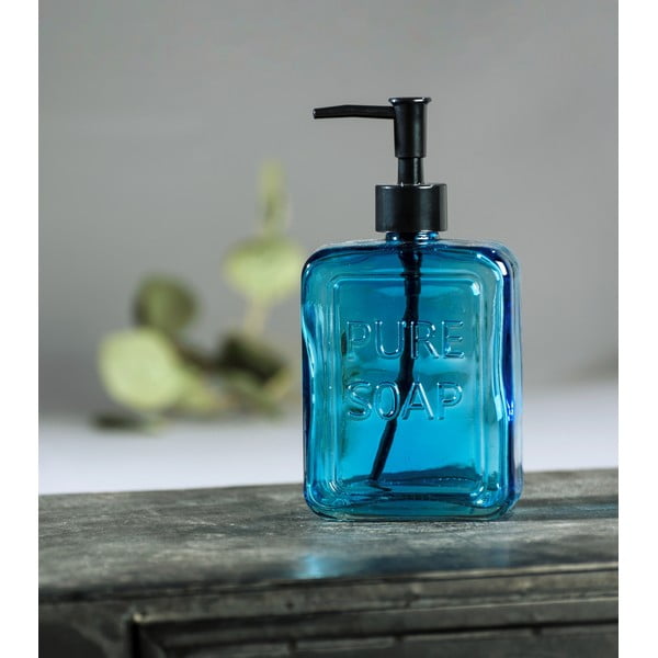 Mėlynas stiklinis muilo dozatorius Wenko Pure Soap-image-2