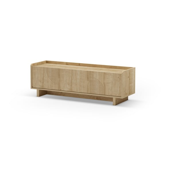 Natūralios spalvos TV spintelė iš ąžuolo 140x45x40 cm Daira – Marckeric-image-2