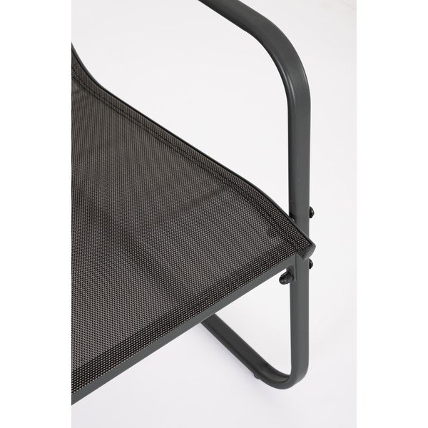 Antracito spalvos iš plieno sodo poilsio baldų komplektas 4 žmonėms Gonzalo – Bizzotto-image-4