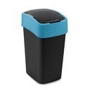Juodos spalvos/mėlynos spalvos iš plastiko šiukšliadėžė rūšiavimui 25 l Flip Bin – Curver