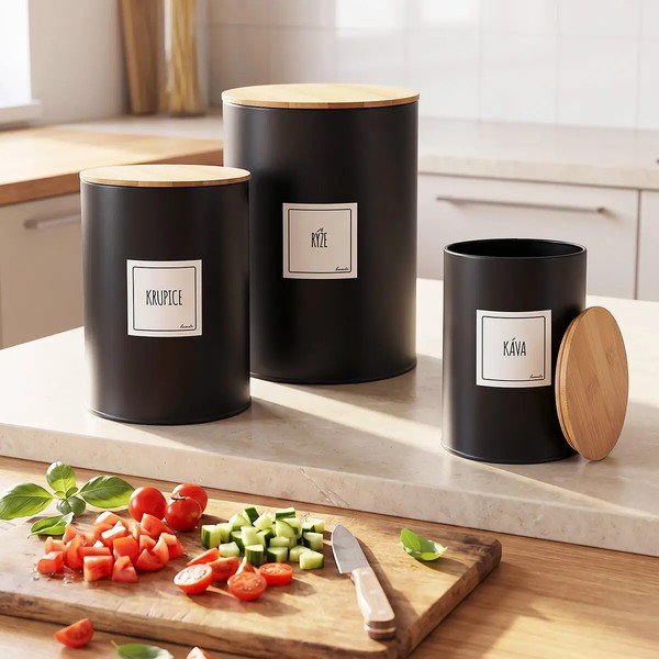 Iš metalo maisto laikymo indas maistui Black – Orion-image-1