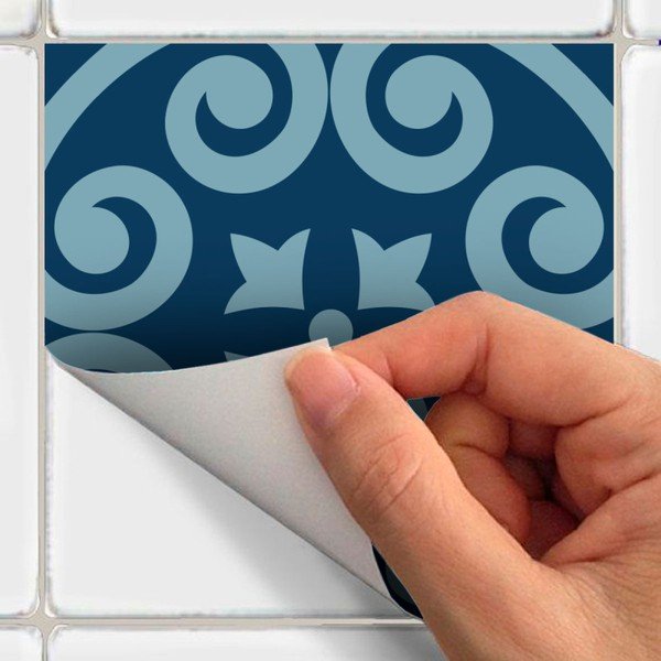 60 sieninių lipdukų rinkinys Ambiance Wall Decal Cement Tiles Azulejos Caralinera, 15 x 15 cm-image-3