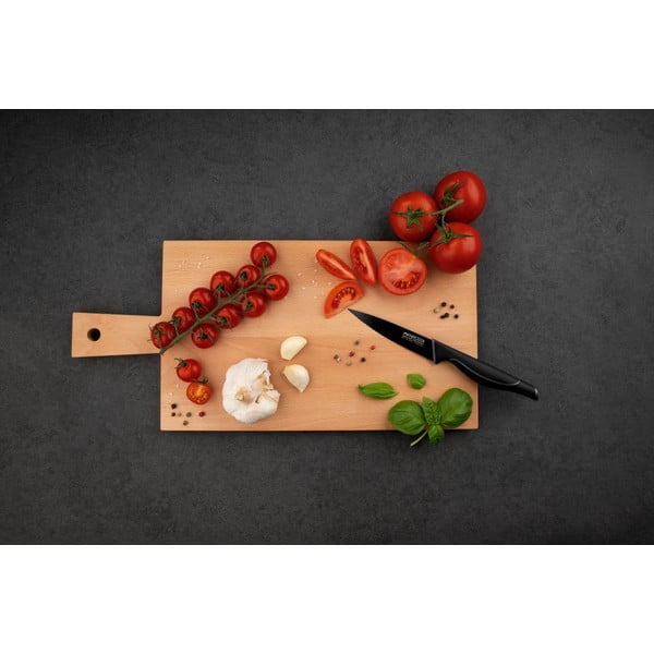 Juodas nerūdijančio plieno peilis su įpjovomis Nirosta Wave-image-1