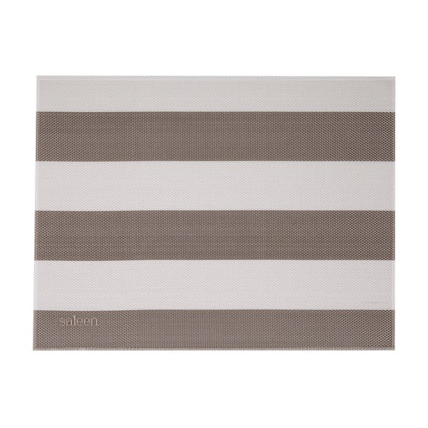 Smėlio ir baltos spalvos dryžuotas kilimėlis "Saleen Stripy