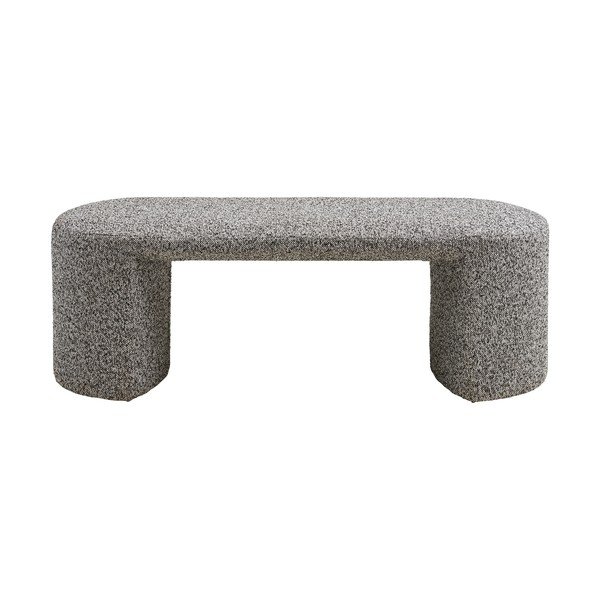 Pilkos spalvos suolas iš boucle Westport – House Nordic