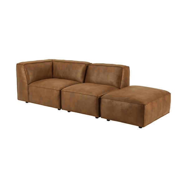 Gultas konjako rudos spalvos iš dirbtinės odos (su kairiuoju kampu) Fairfield Kentucky – Bonami Selection-image-3