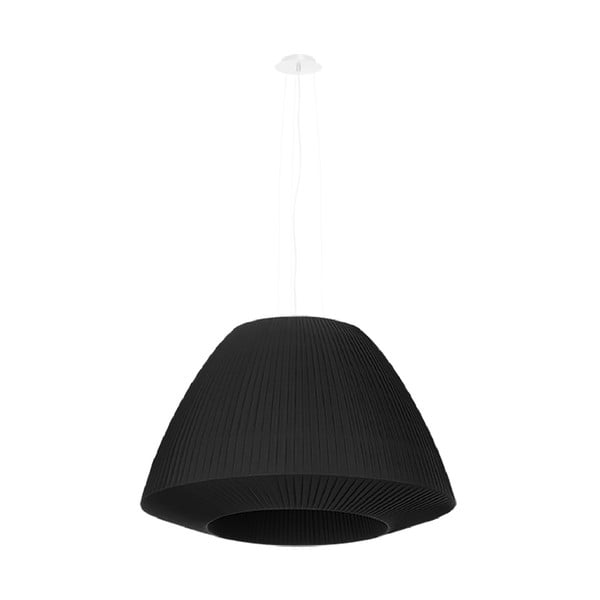 Juodas pakabinamas šviestuvas su stikliniu gaubtu ø 60 cm Soprano - Nice Lamps