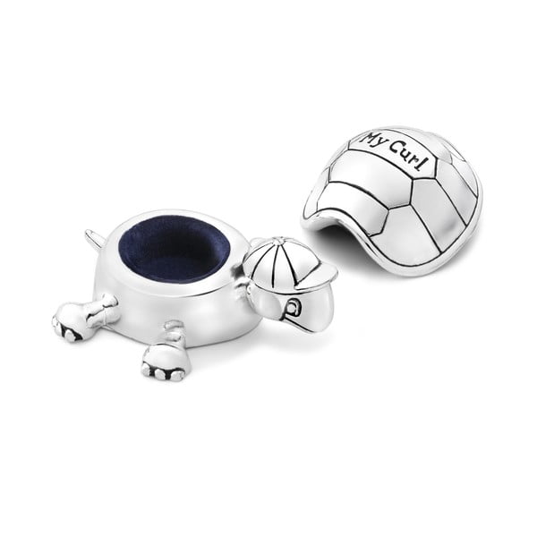 Iš metalo dėžutė pirmiems dantukams sidabrinės spalvos ø 8x3 cm Turtle – Zilverstad-image-1