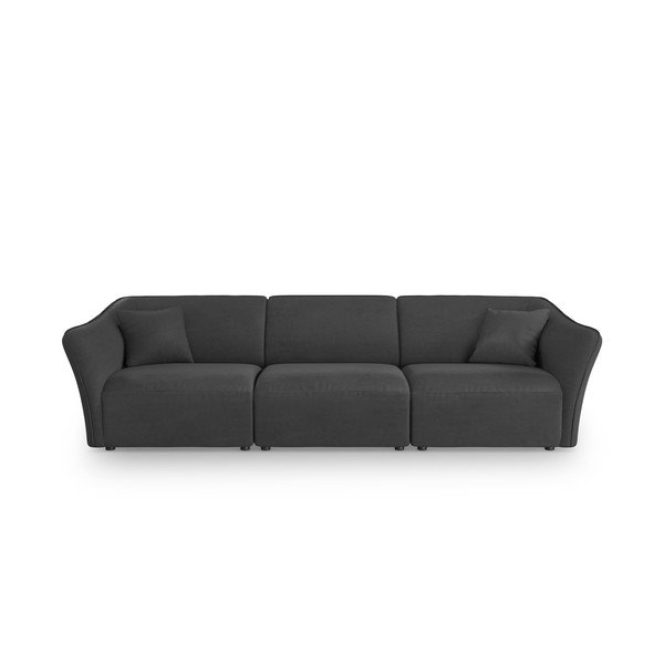 Iš boucle sofa tamsiai pilkos spalvos 292 cm Tokyo – Cosmopolitan Design