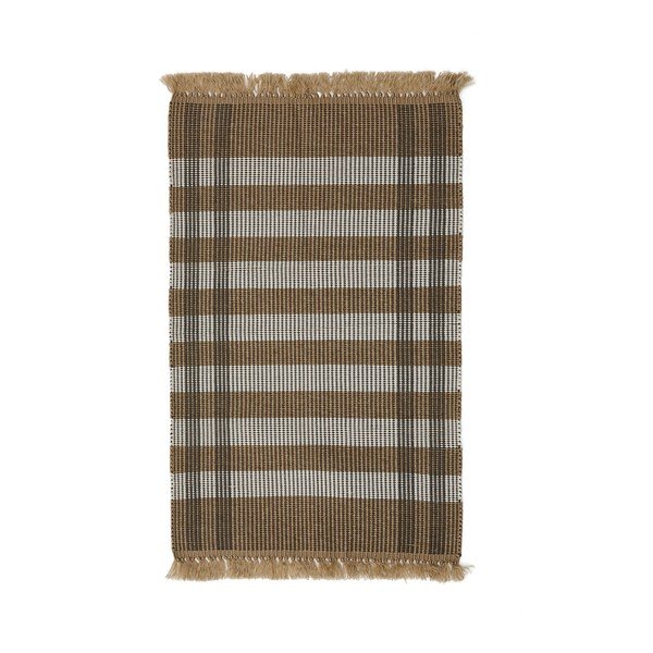 Apverčiamas/rankų darbo smėlio spalvos kilimas 60x90 cm Barani – Kave Home