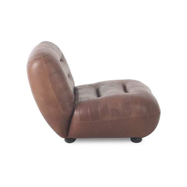 Rudos spalvos iš odos krėslas Wyatt – Dutchbone-image-2