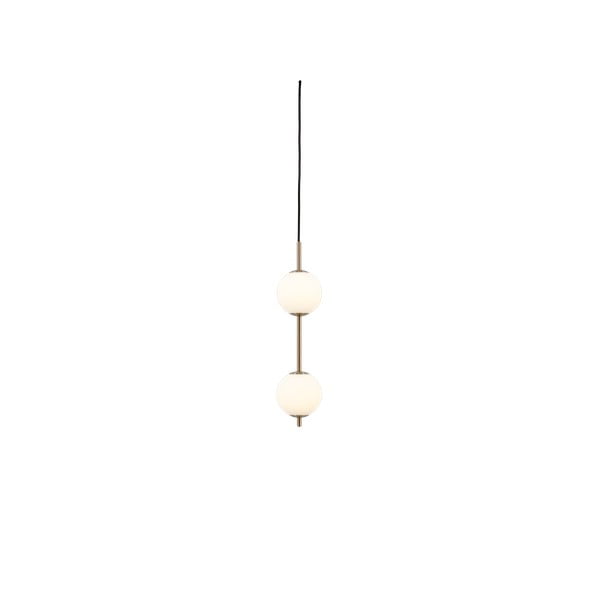 Žalvario spalvos iš metalo kabantis šviestuvas LED ø 12 cm su stiklo gaubtu Audrey – UMAGE