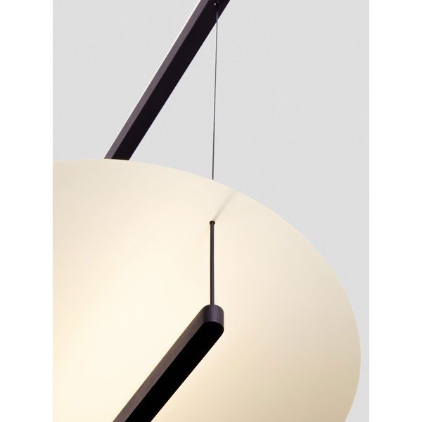 Baltos spalvos/matinės juodos spalvos iš aliuminio kabantis šviestuvas LED su pritemdymo funkcija ø 80 cm Diona – Nova Luce-image-2