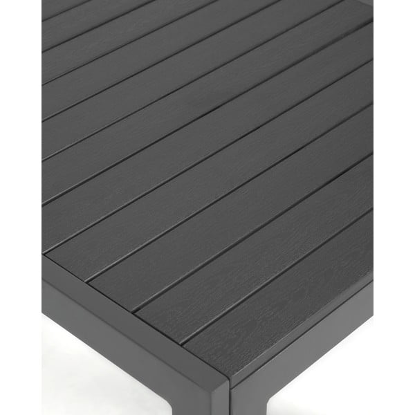 Pilkos spalvos aliuminio lauko stalas Kave Home Sirley, 70 x 70 cm-image-4